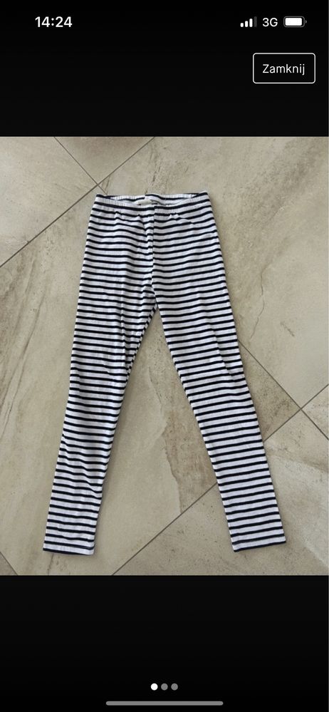 Legginsy h&m 128/134 dziewczęce