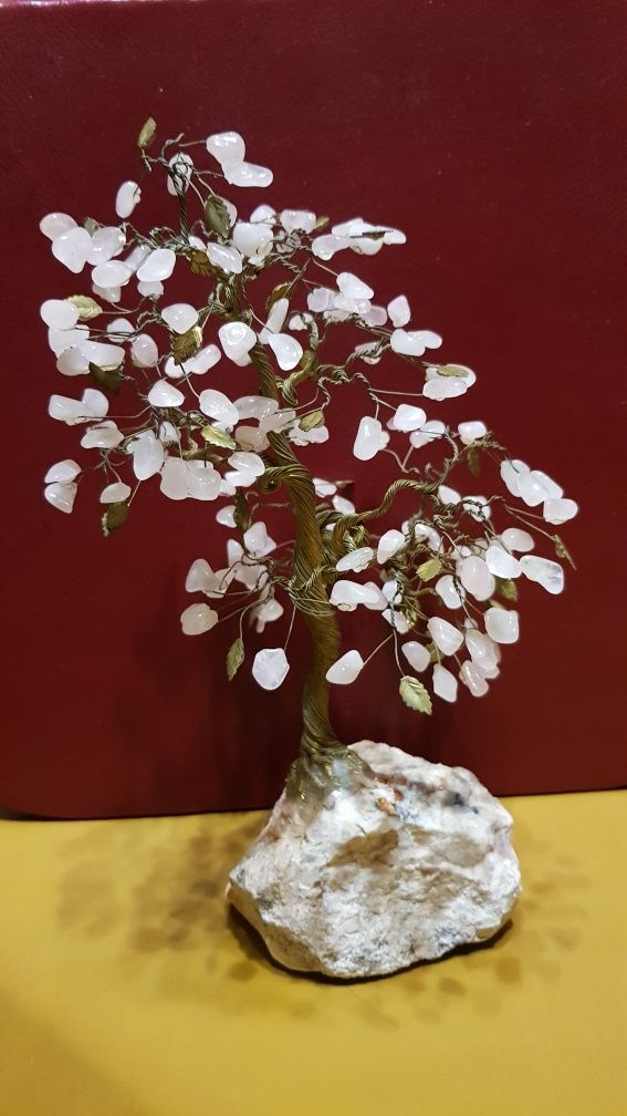 Дерево декоративное  латунь кварц