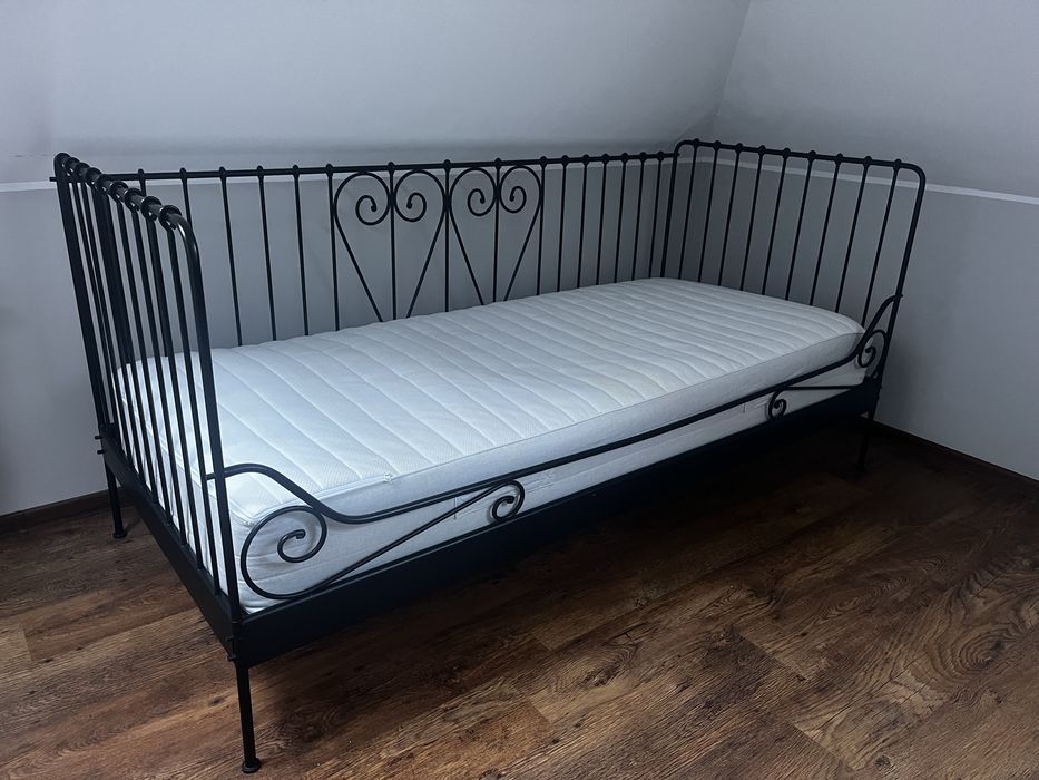 Łóżko metalowe Ikea Meldal z materacem 90x200
