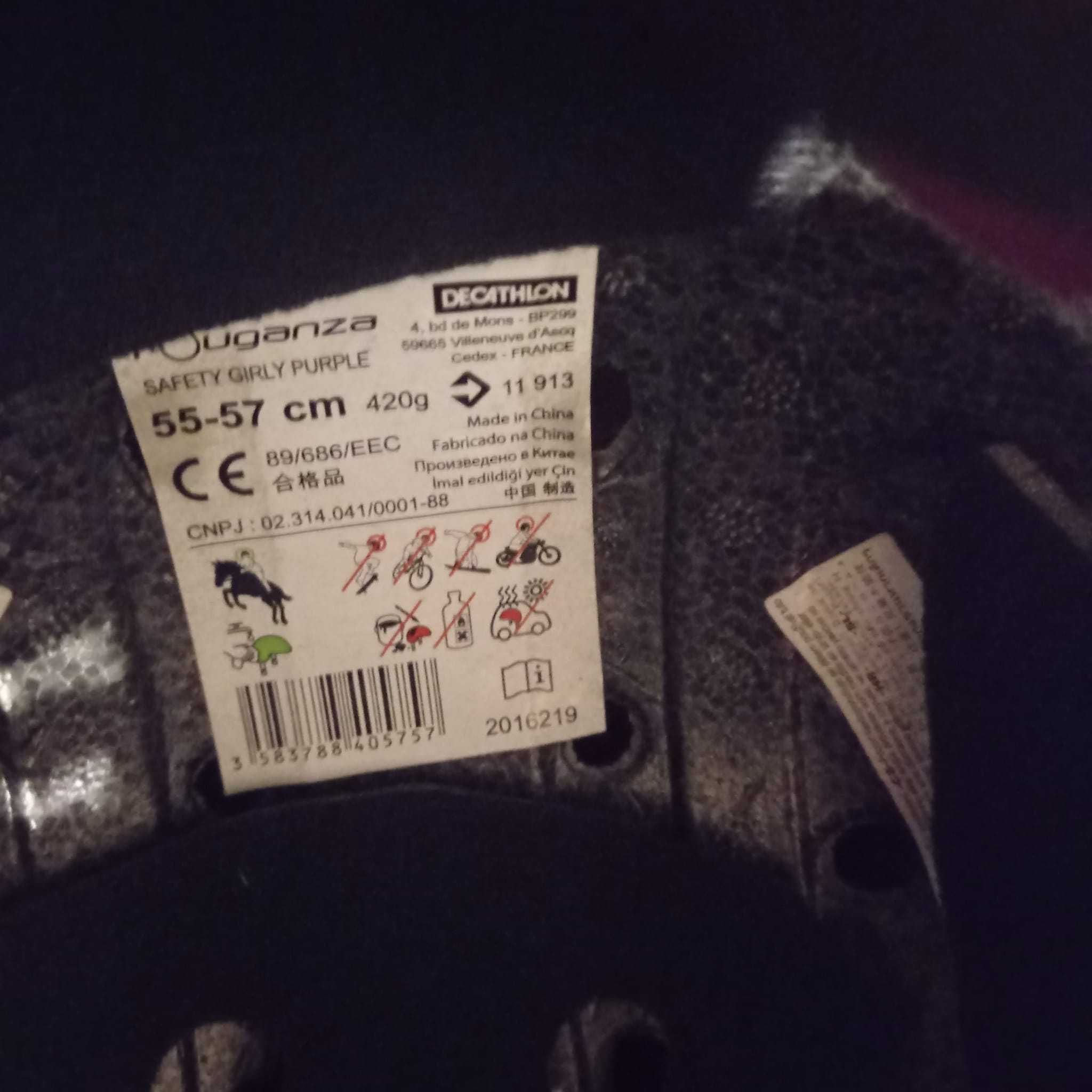 Toczek, kask jeździecki różowy