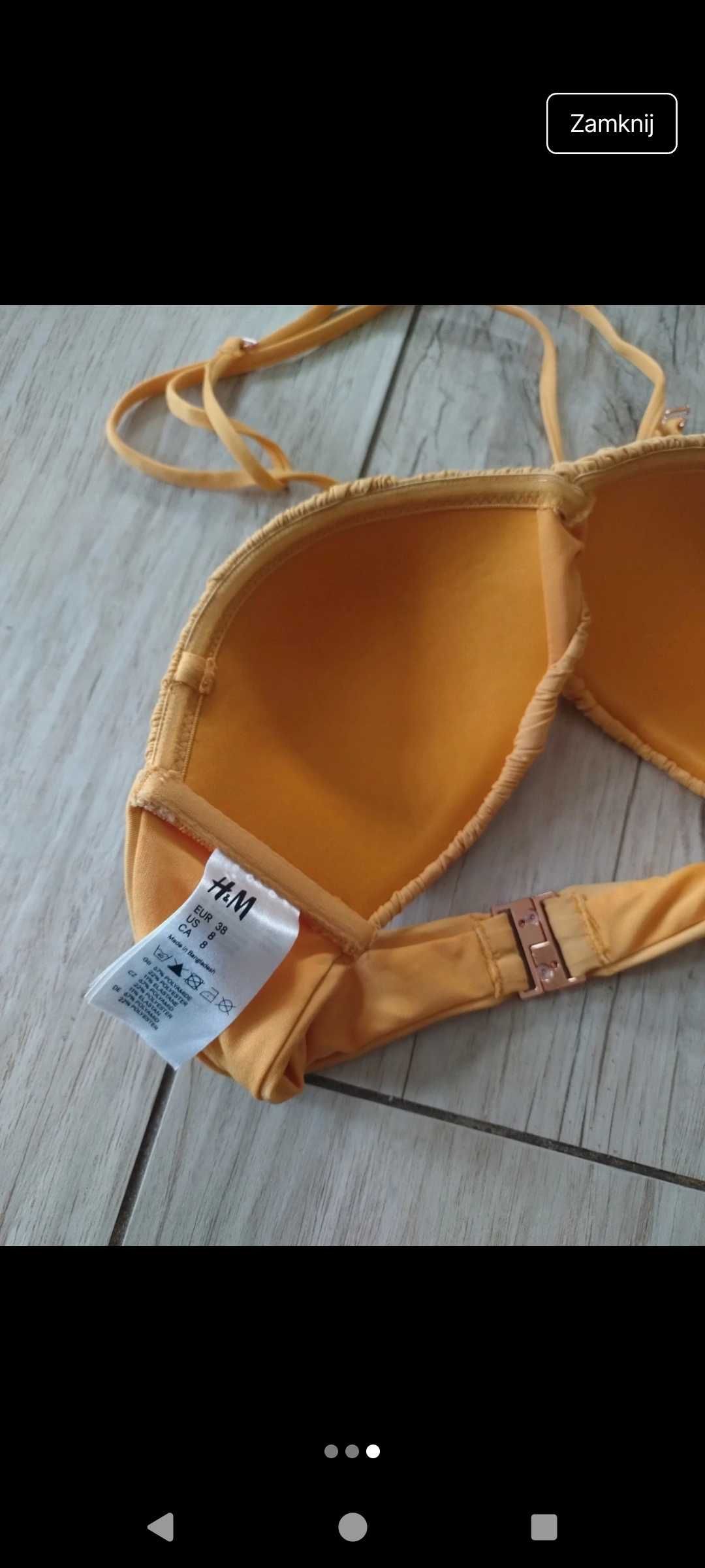 Musztardowy góra od stroju H&M 38