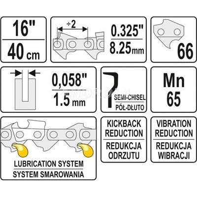 Łańcuch Tnący Do Pilarki 18" Yato Yt-84943