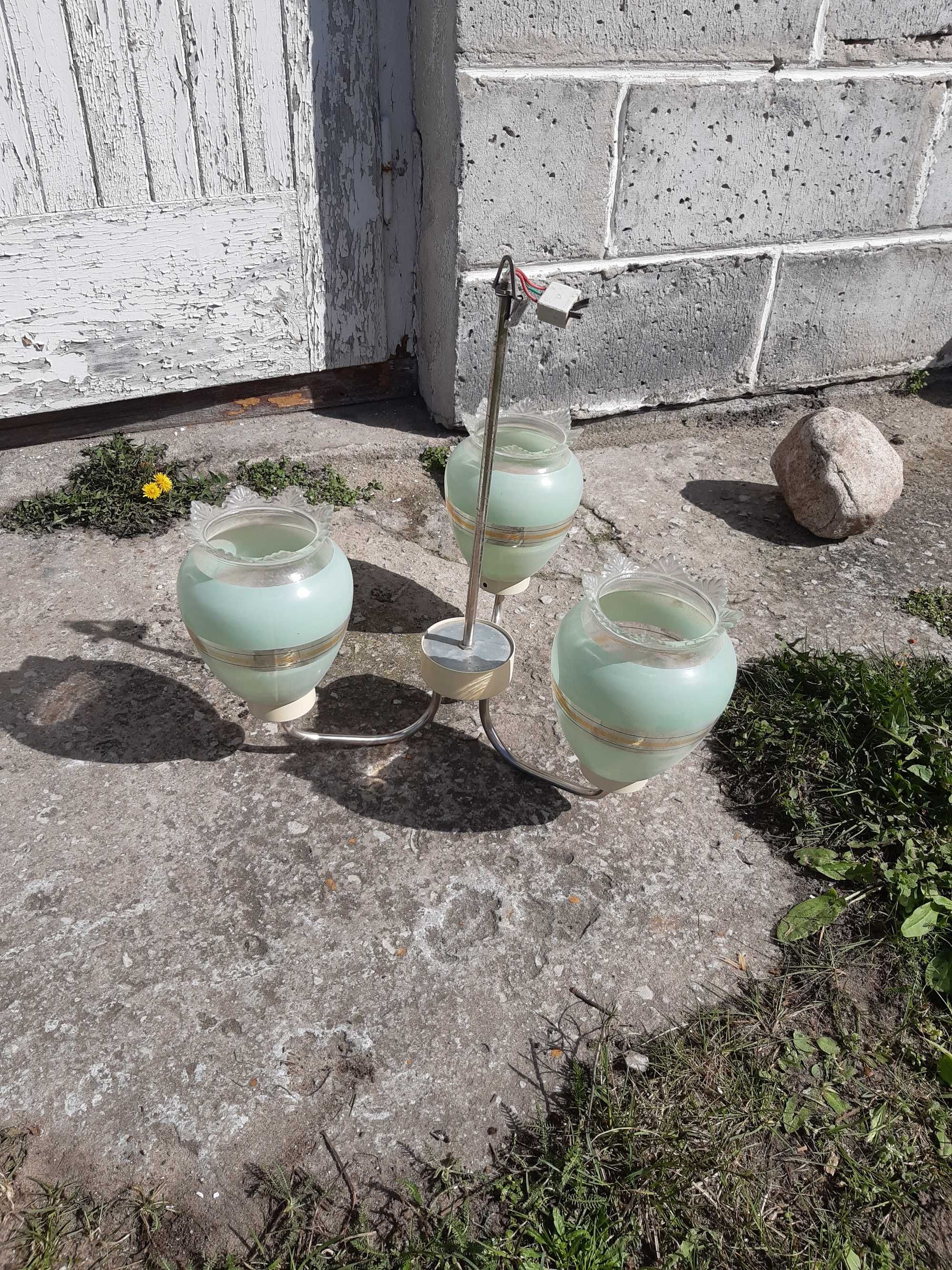 Lampa sufitowa PRL, zielona
