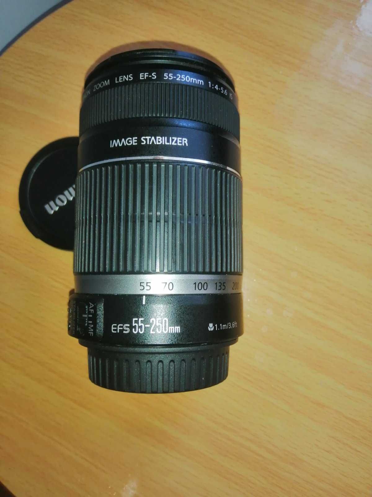 Продам обьектив Canon efs 55-250mm, 1.1m/3.6ft macro