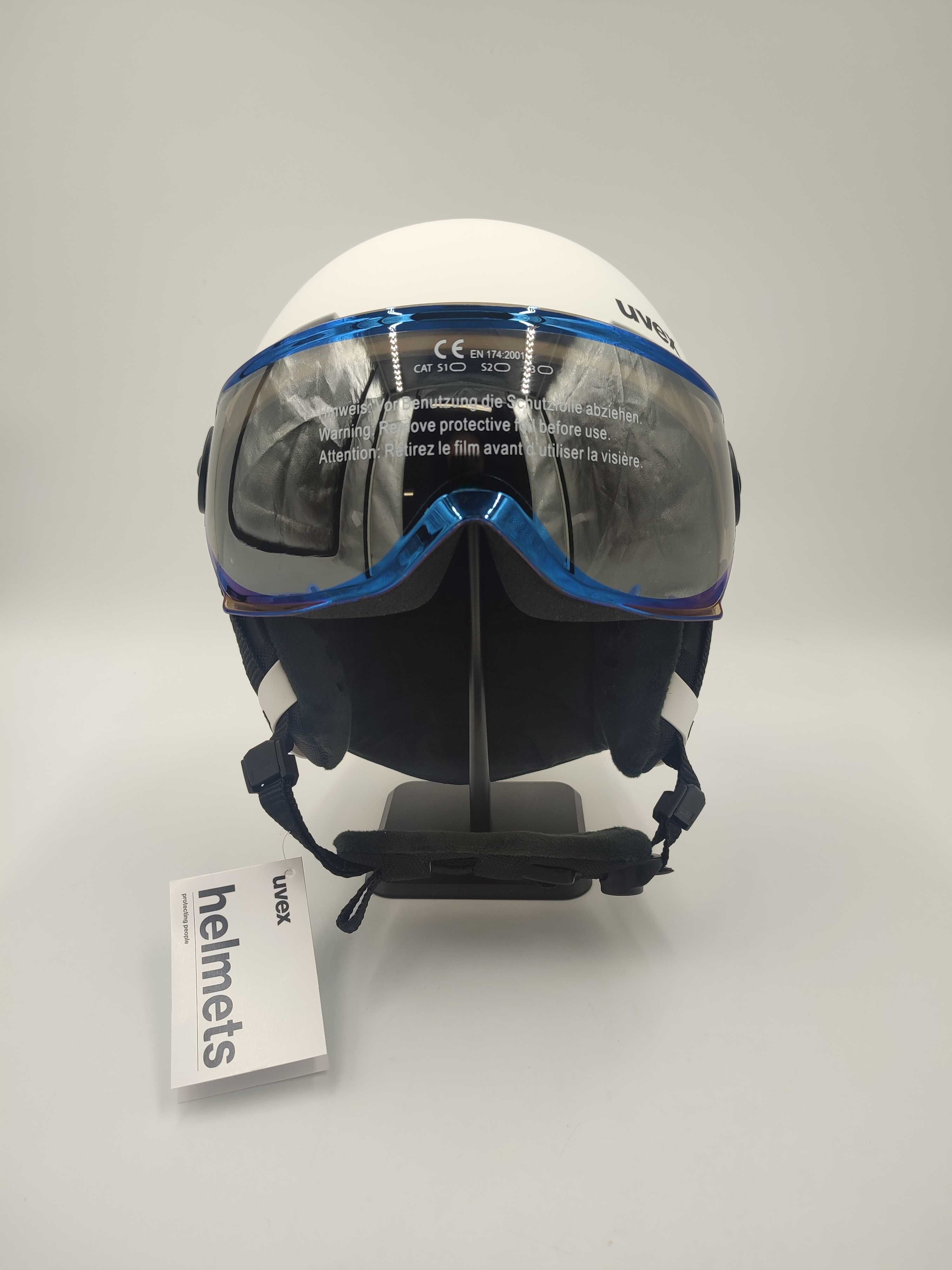 Kask Narciarski UVEX Rocket Jr Visor Biały Mat rozmiar S/M 54-58 cm