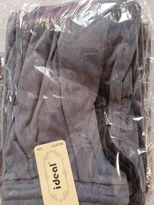 Dresy dres welurowy kolory brązowy szary czarny s m xl l spodnie