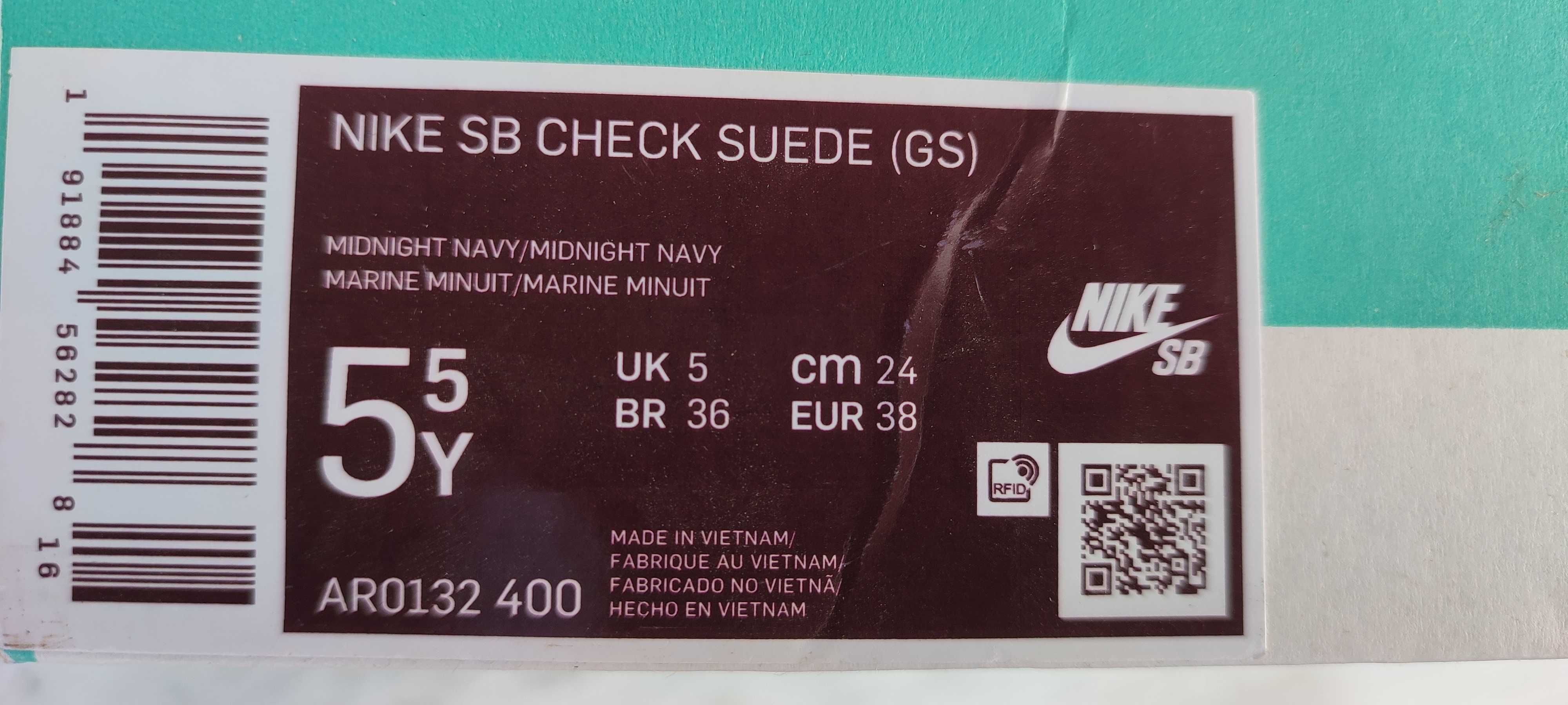 Nike SB Check Suede nowe 38