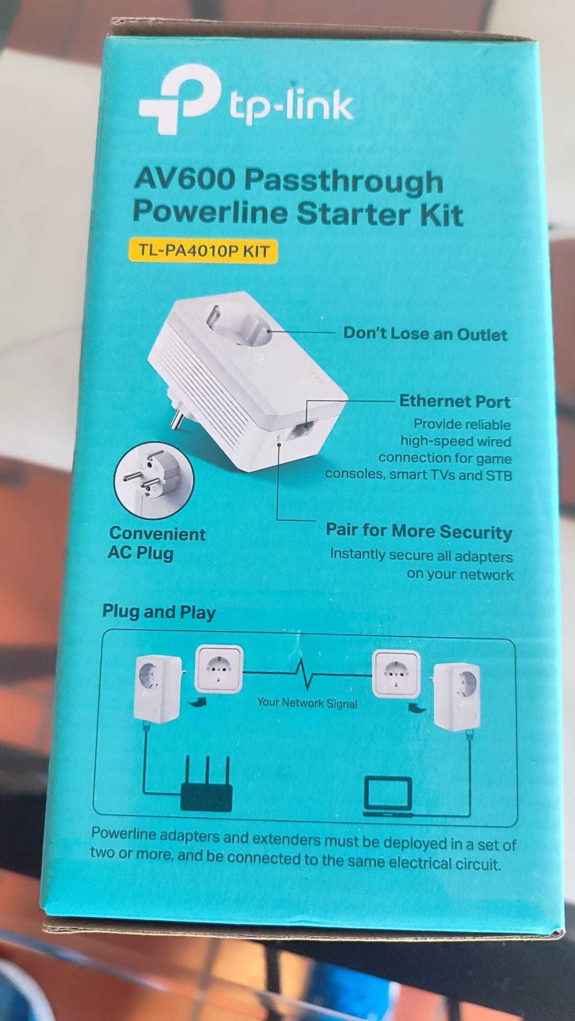Powerline TP-LINK TL-PA4010PKit (AV600 - Passthrough)