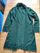 Kardigan Sweter butelkowa zieleń  h&m BB L długi moher