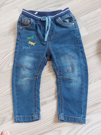 Spodnie jeansy chłopięce 86