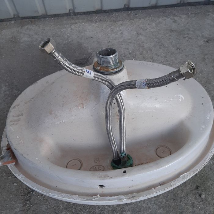 Umywalka wpuszczana w blat biała umywalka z baterią ROCA 55x45 WYSYŁKA