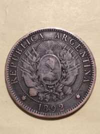 Moeda de 2 Centavos 1892 Argentina