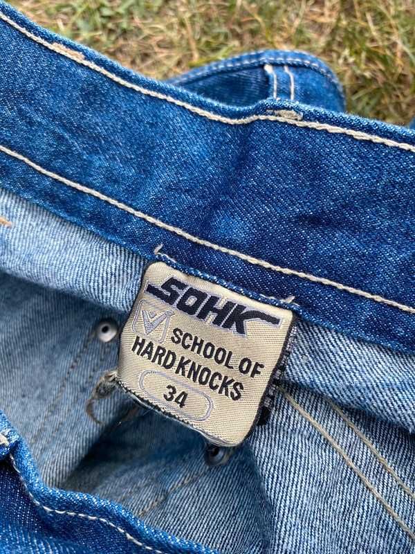 Spodnie vintage baggy Jeans Sohk M L 34 granatowy hiphop rap swag jnco