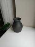 Wazon wysoki gliniany ceramiczny stary czarny ceramika z PRLu siwaki