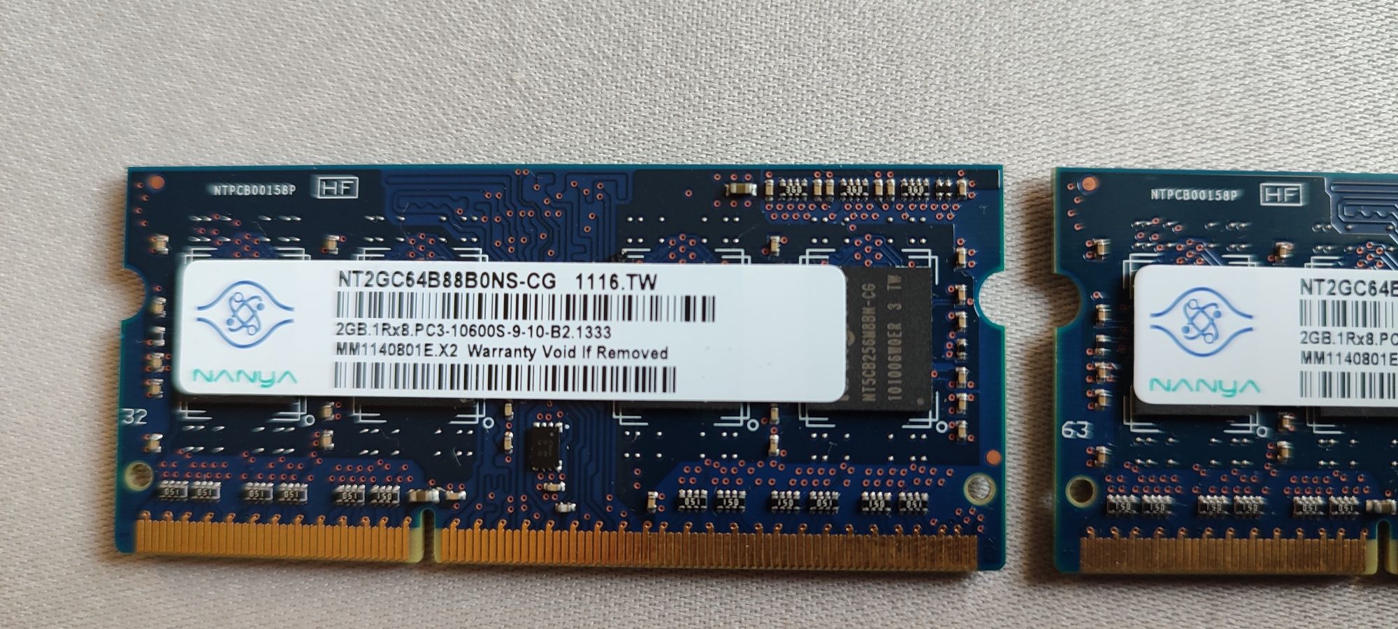 2x Pamięć do laptopa DDR3   4GB 2x2 GB