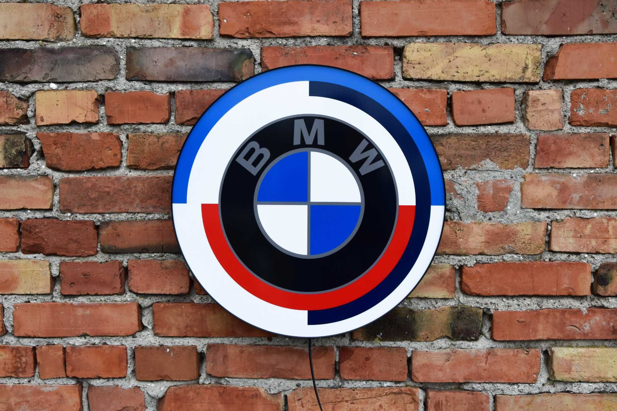 LED Neon BMW M-POWER, Podświetlany Baner, Logo świecące, Szyld 3D