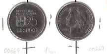 Republica Portuguesa - 25 Escudos - 1984 - EIXO VERTICAL