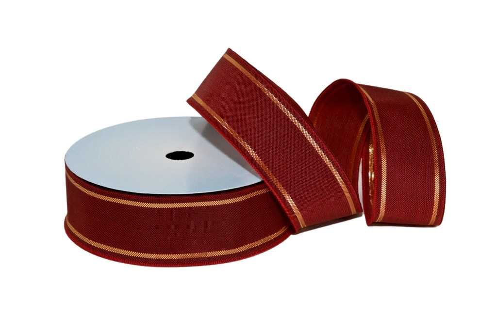 Zestaw wstążek tkanych "Szarfa z paskami" 4cm/10m - 4 sztuki
