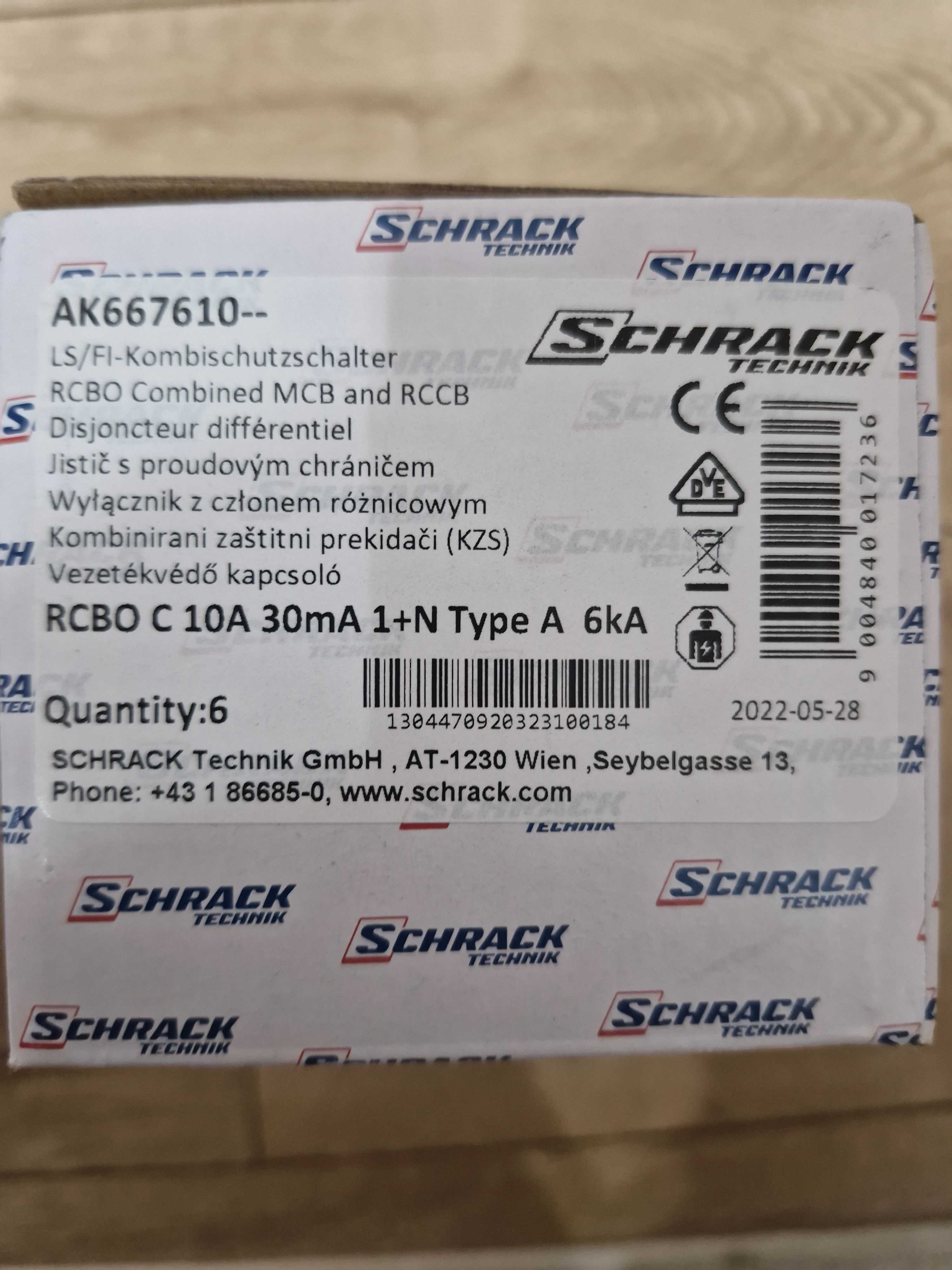 Wyłącznik z członem różnicowym SCHRACK C 10A