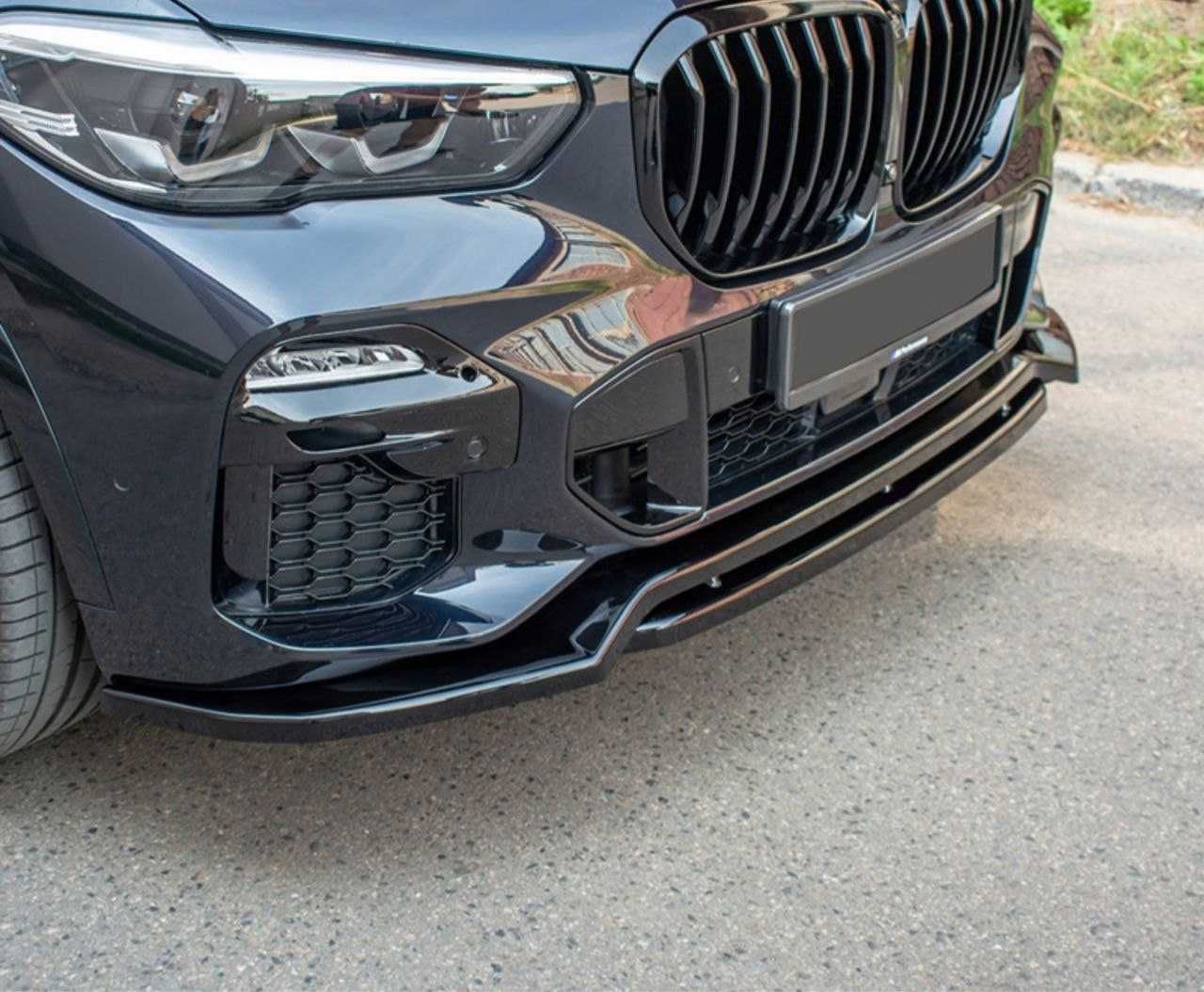 Сплиттер BMW X5 G05 в стиле Maxton Design цельный диффузор сплiтер