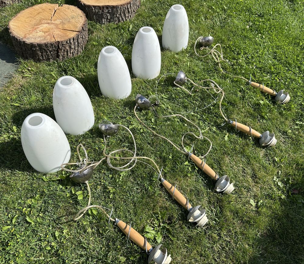 Lampa wisząca z kloszem 5szt