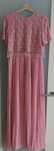 Elegancka różowa sukienka maxi + crop top z koralikami ASOS 40/L