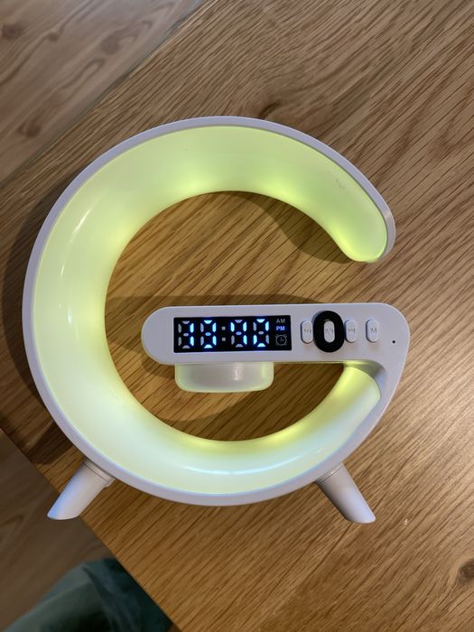 Carregador wireless Despertador relogio bluetooth musica mp3 player