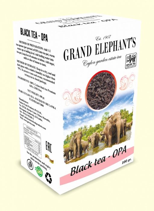 Чай ТМ Grand Elephant's, оптові та роздрібні продажі