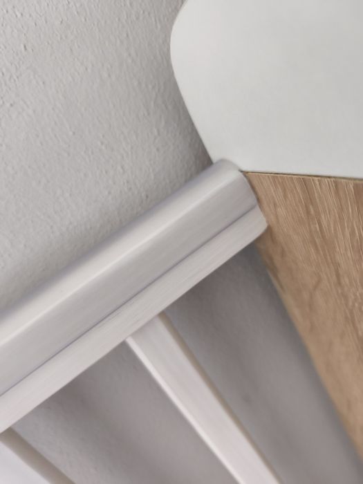 Łóżeczko niemowlęce dziecięce drewniane 120x60 dąb sonoma białe