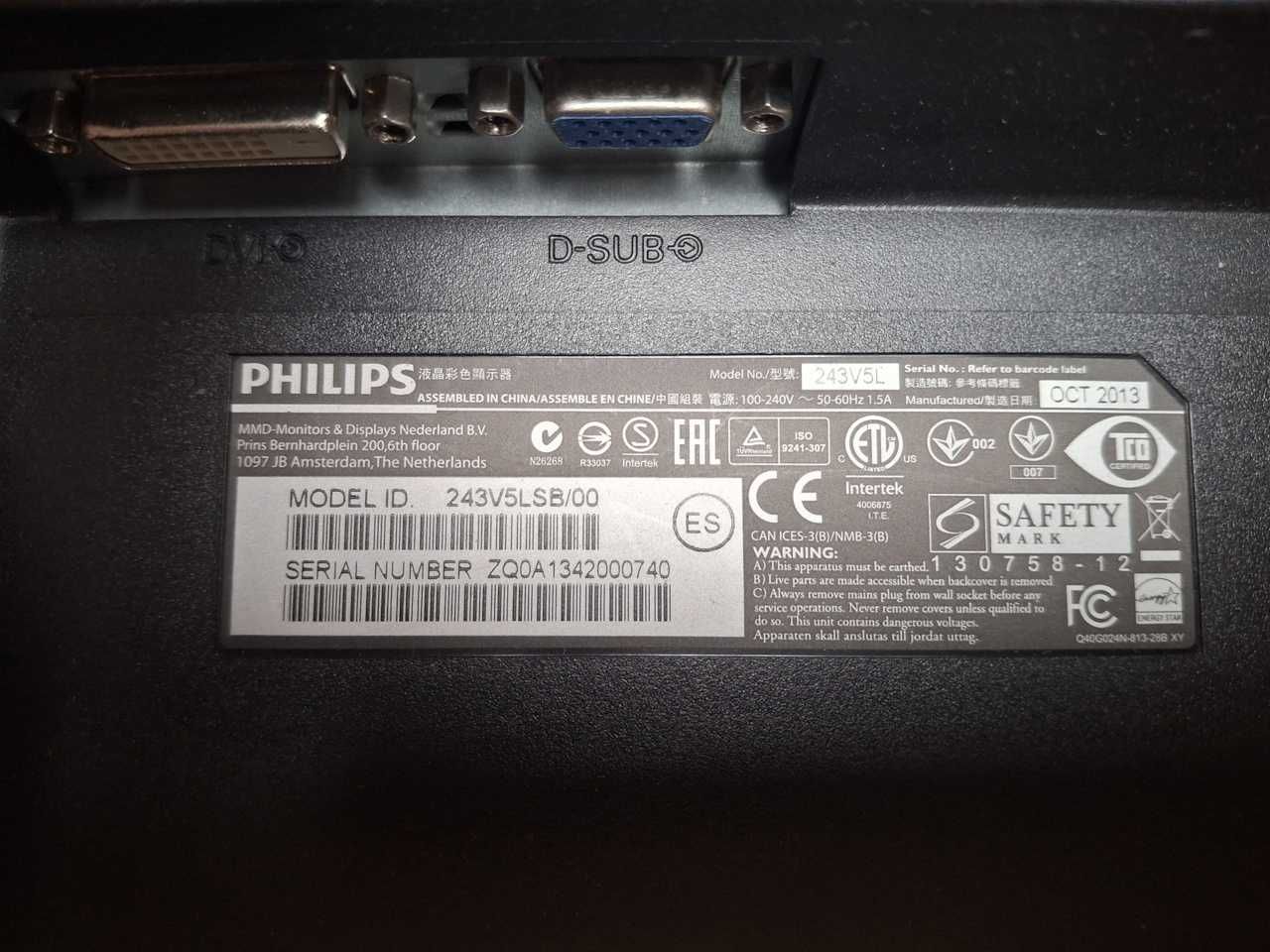monitor philips 243VL5