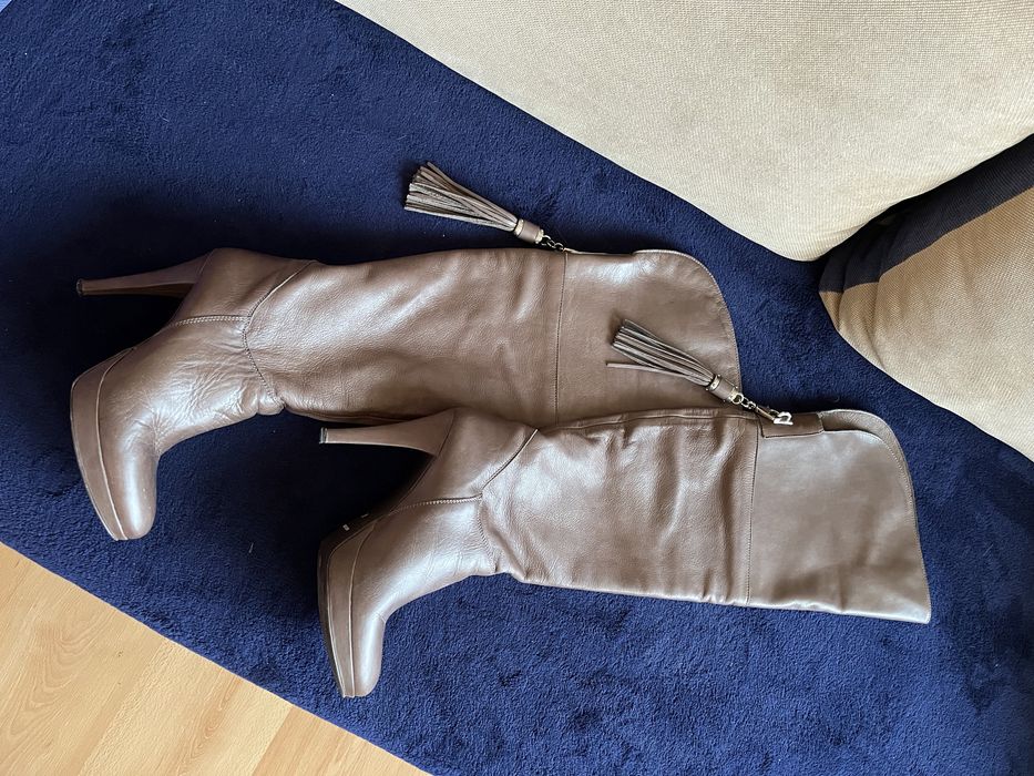 Piękne kozaki ze skóry Venezia na jesień jak nowe