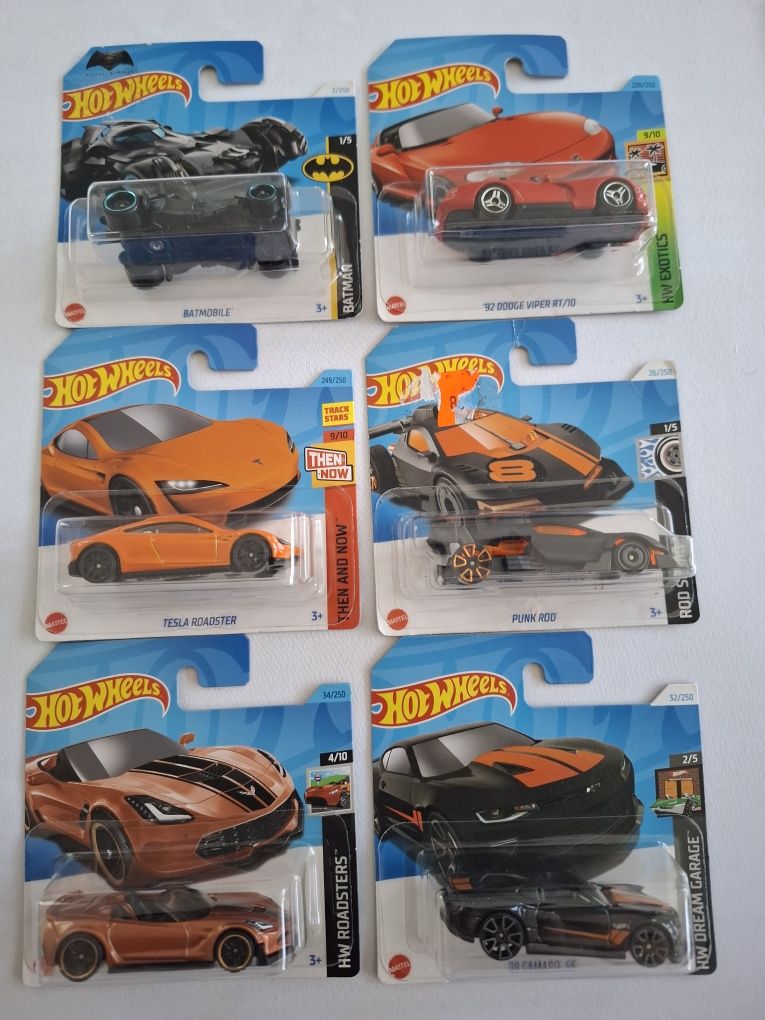 Hot Weels x 6 unikatowe niespotykane modele kolekcja fabryczny stan