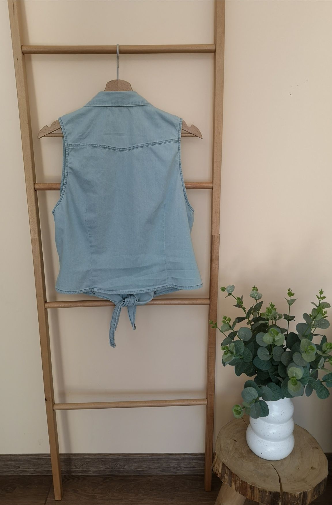 Bluzka koszula zapinana na napy Bez rękawów Wiązana H&M Rozmiar 44 XXL