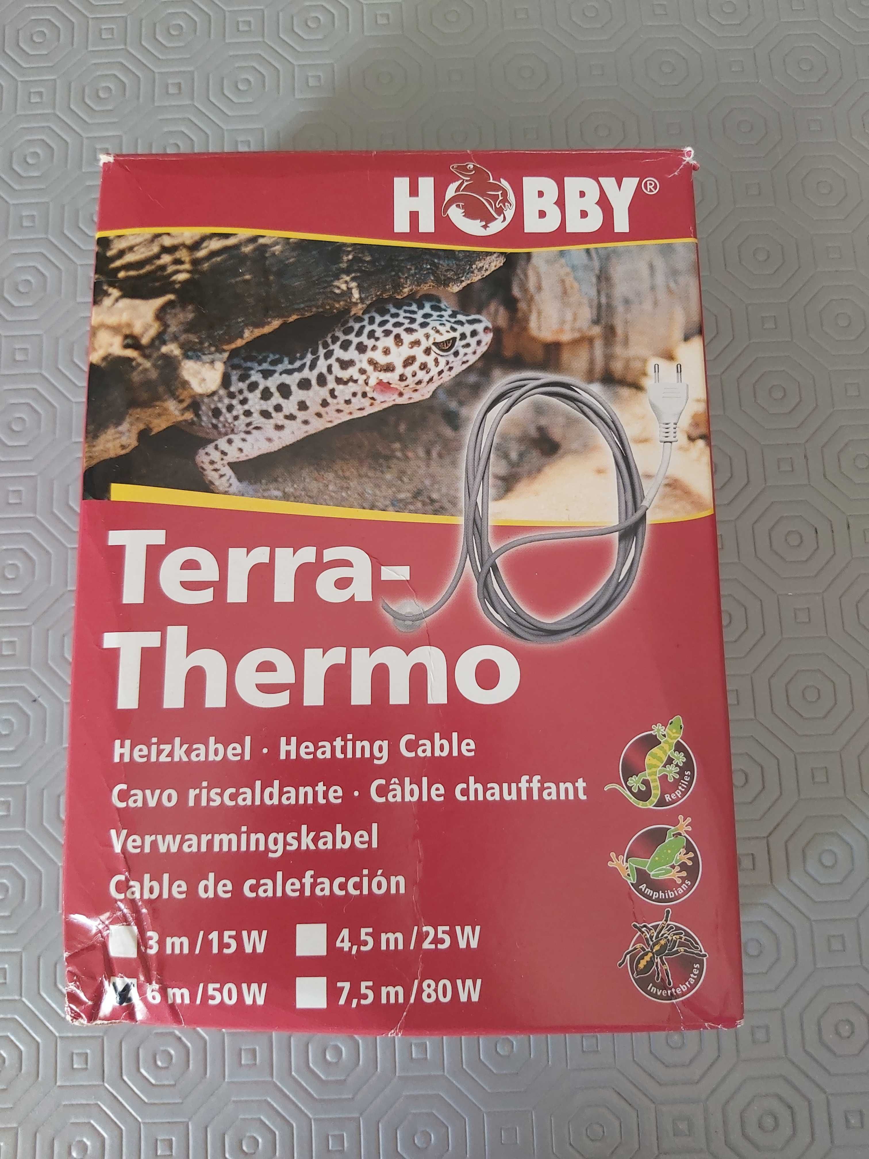 Cabo de aquecimento para terrário, repteis, cogumelos, 6m-50W