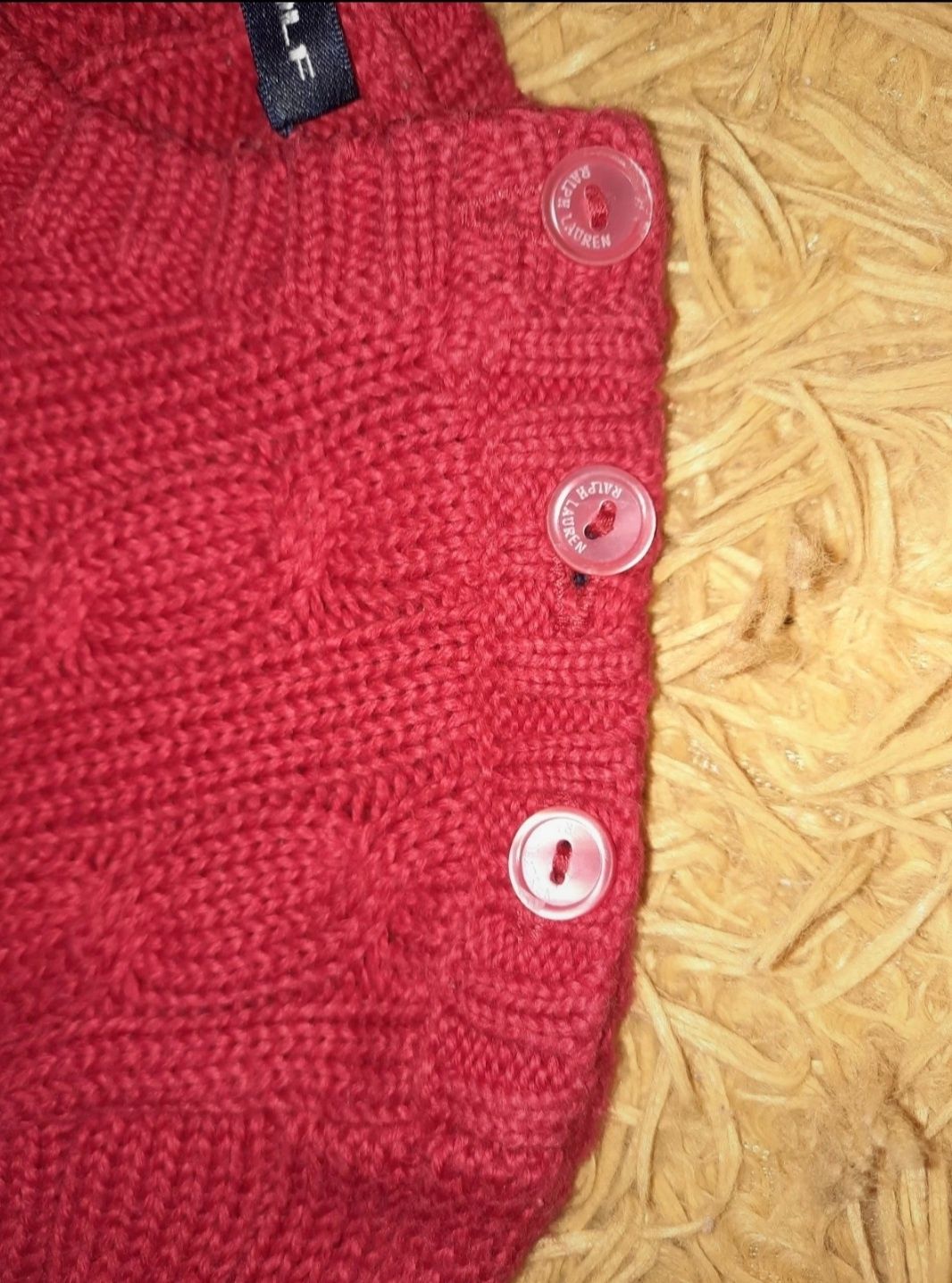 Ralph Lauren Golf sweter ze splotem krwistoczerwony