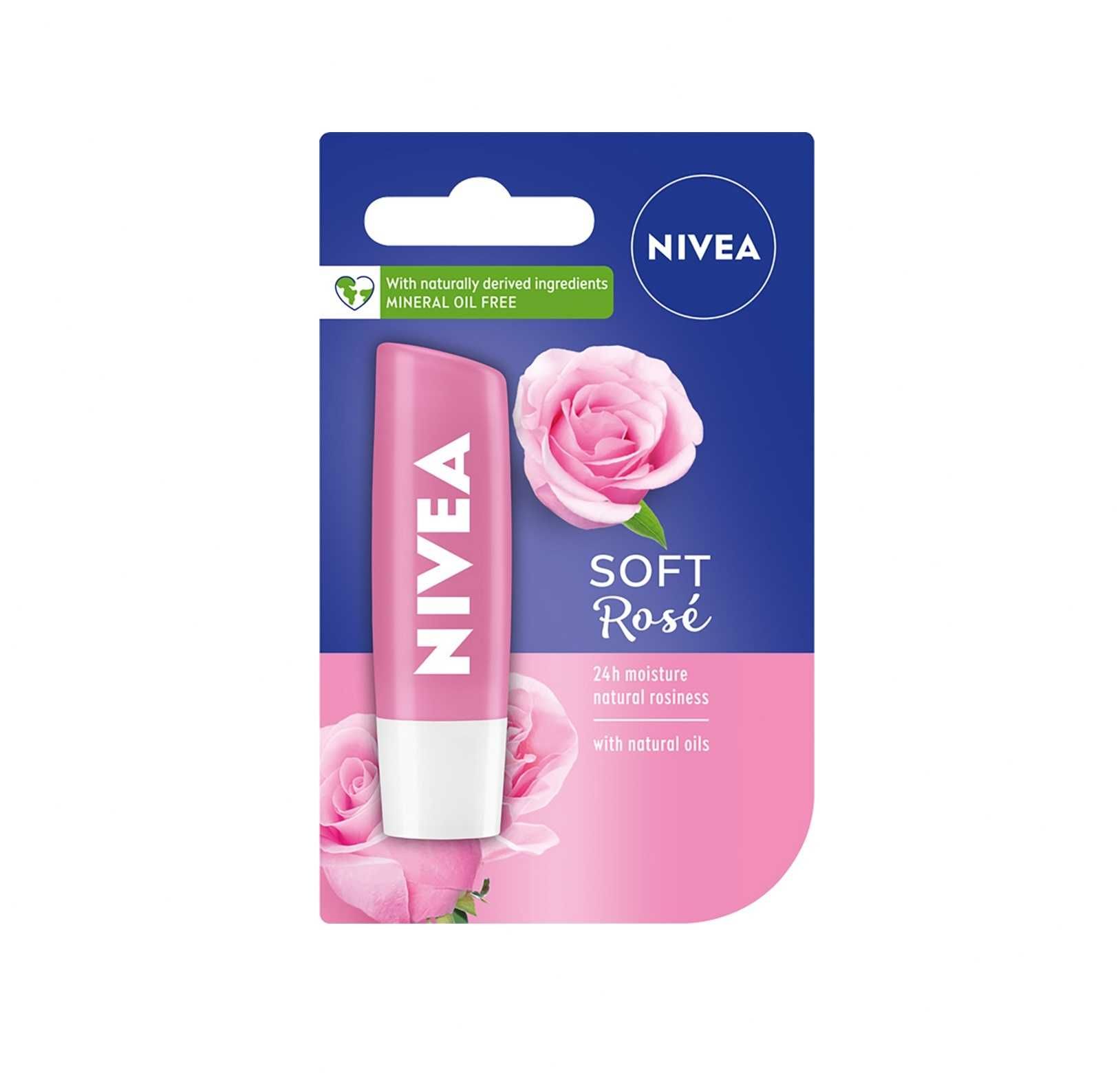 NIVEA Soft Rosé 4,8 g pielęgnująca pomadka do ust