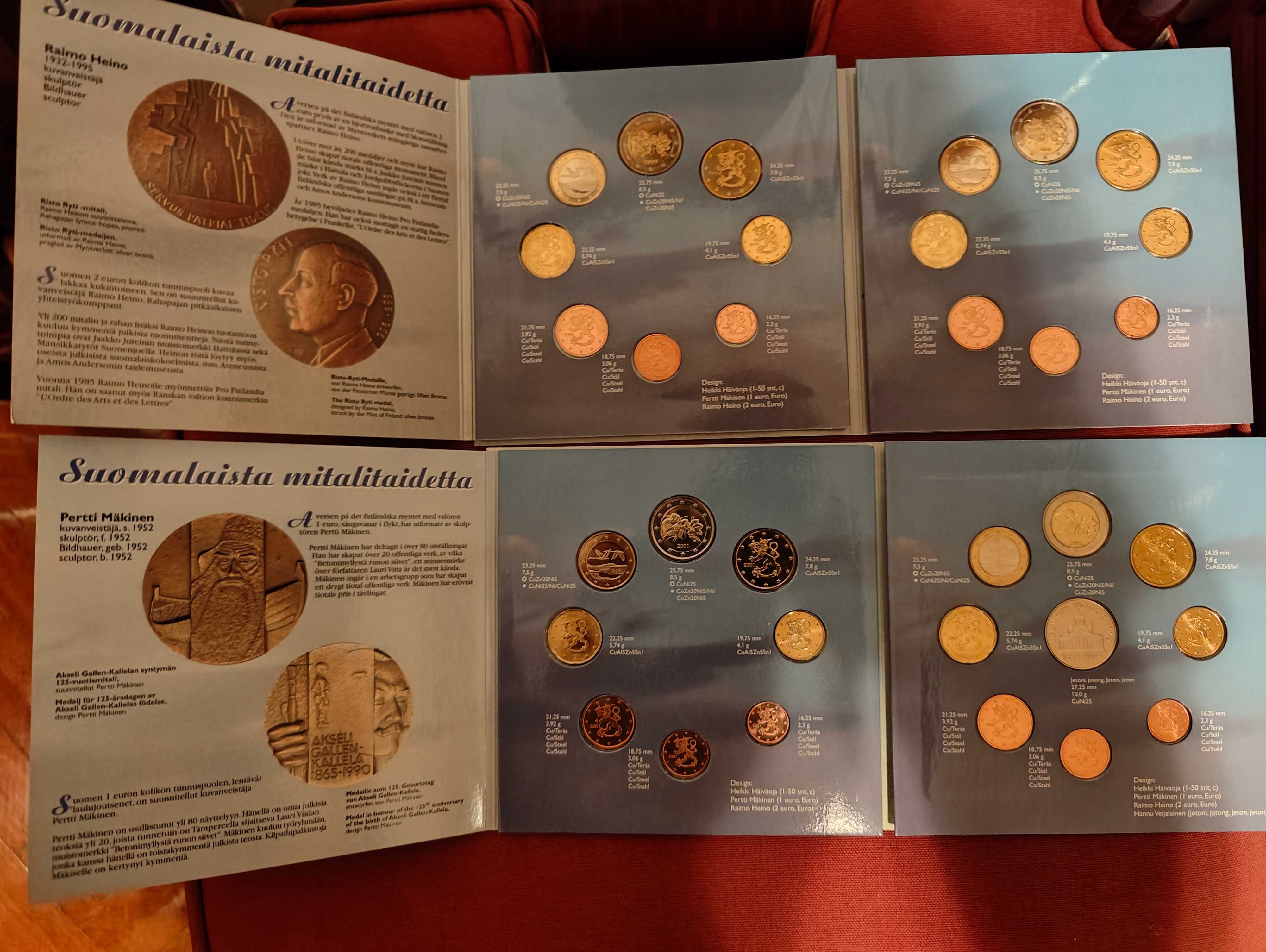 Numistmática: Moedas Euro Finlândia 1999 a 2002