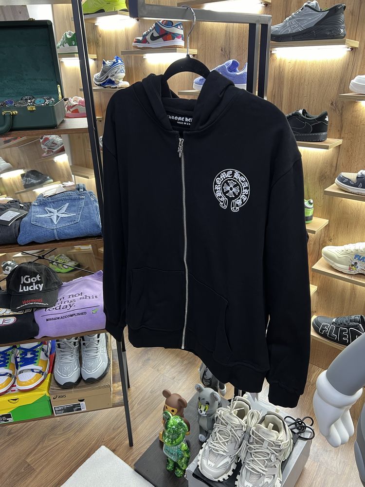Зіп Худі Chrome Hearts Black Zip Up