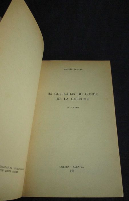 Livros As Cutiladas do Conde De La Guerche Amédée Achard Saraiva