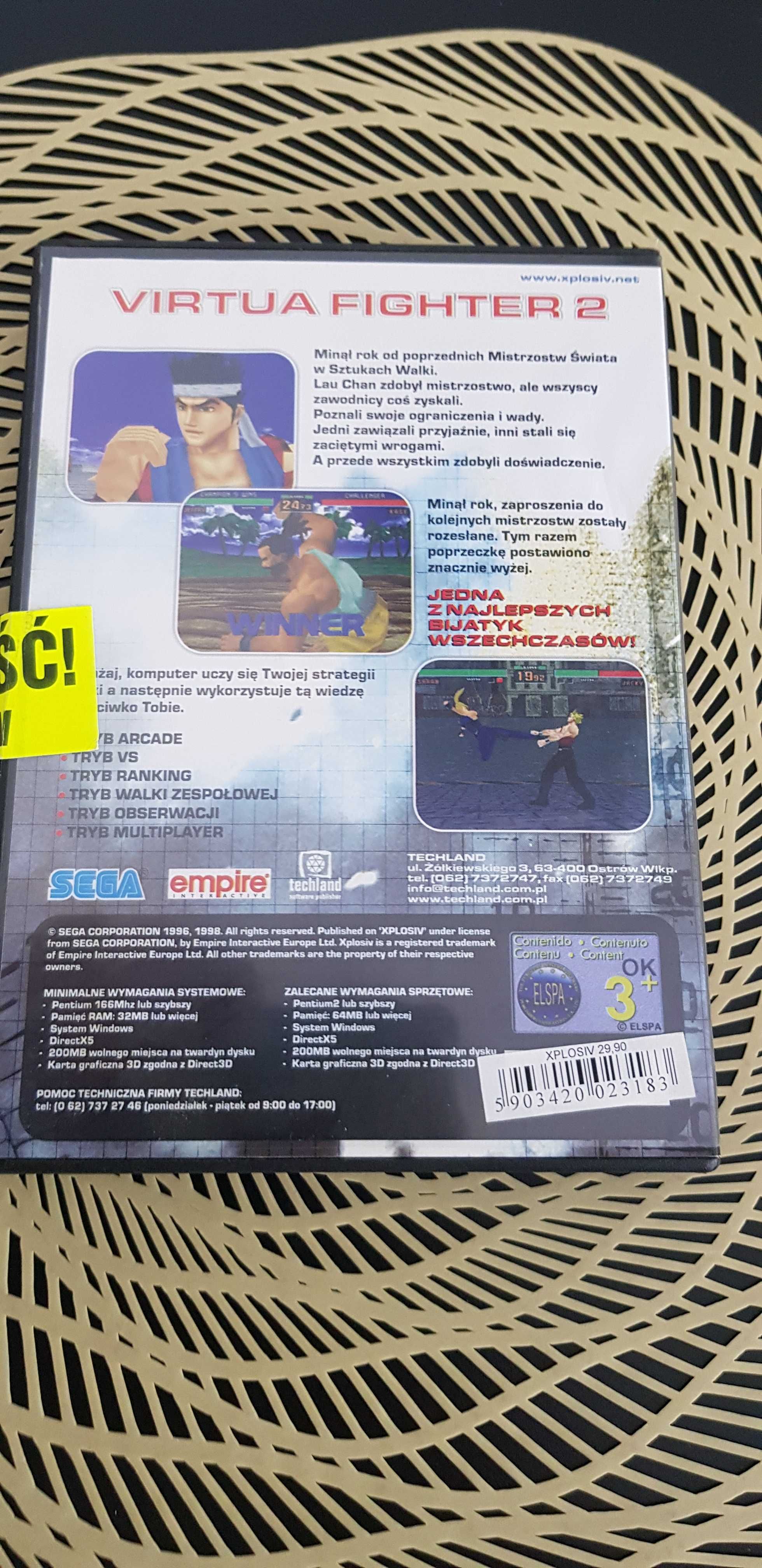 Gra Virtua Fighter 2 xplosiv Sega Saturn gra z 1994 roku stan bdb