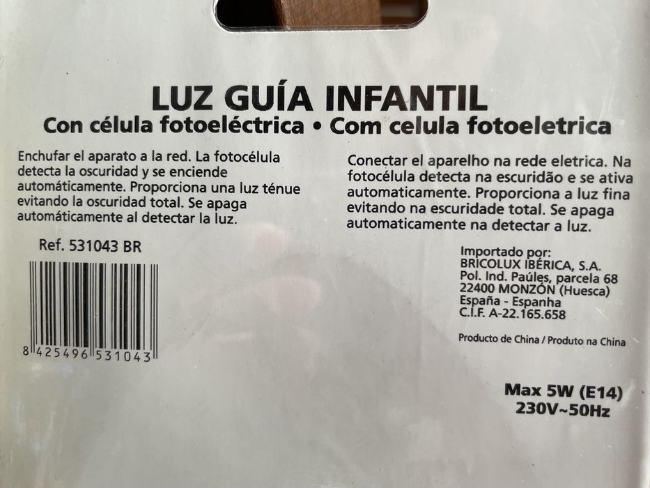Luz de presença infantil NOVA