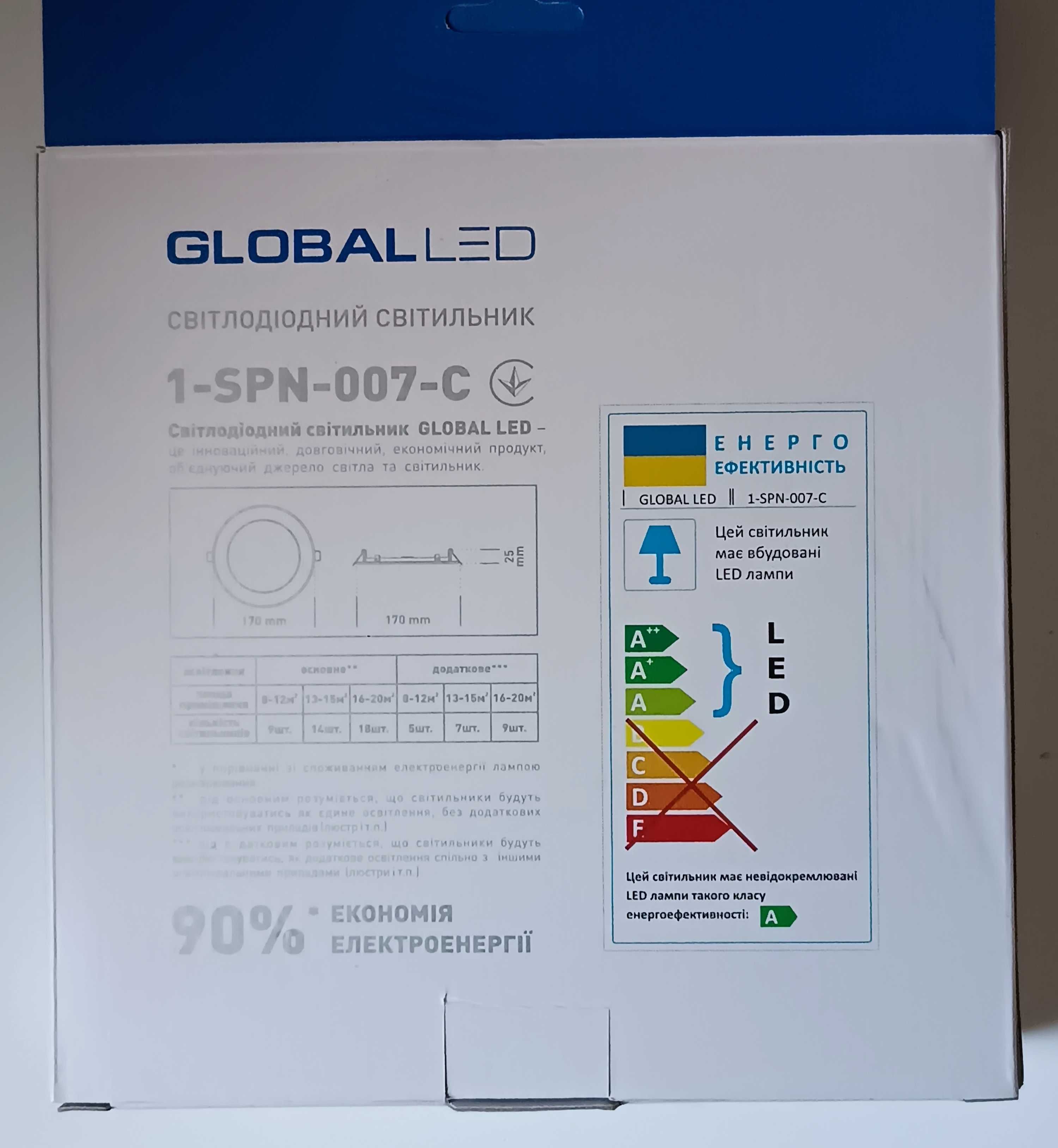 LED светильник GLOBAL 12W