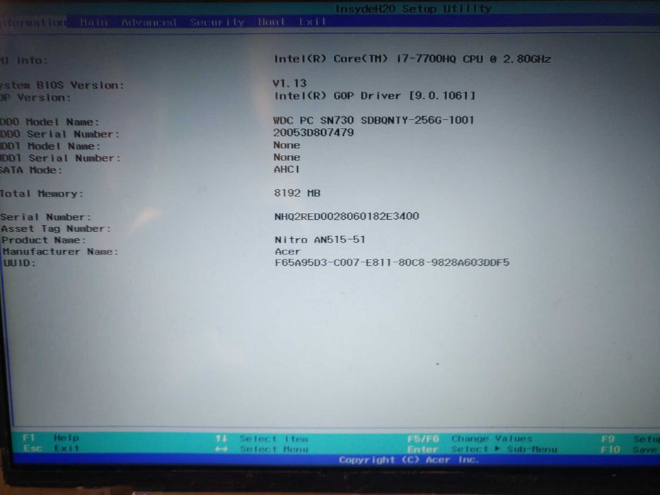 Płyta główna Acer Nitro5 AN515-51 LA-E911P