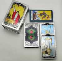 Таро 12*7см Срібна колода Райдер Уєйт Tarot Пластикова подарункова