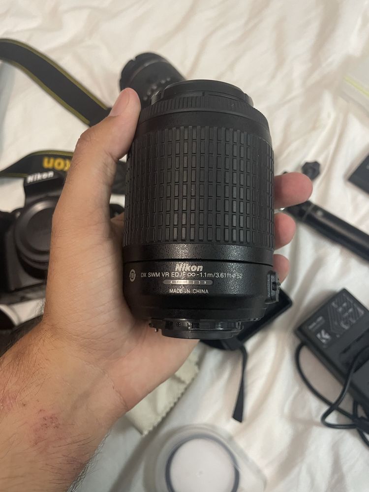Nikon D3400 + 3 Objetivas + acessorios.