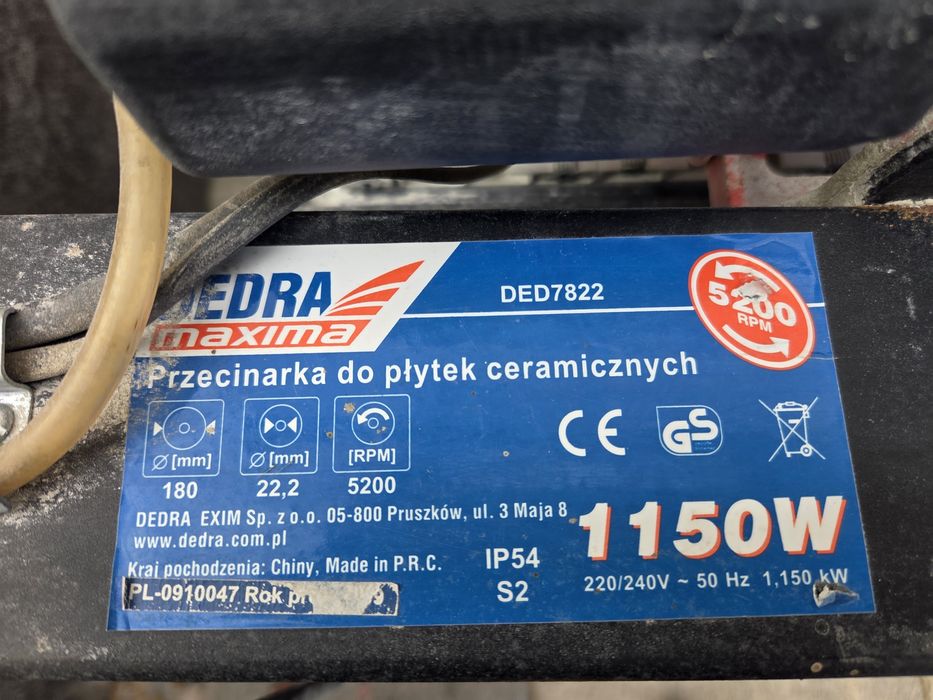 Przecinarka do płytek Dedra DED7822