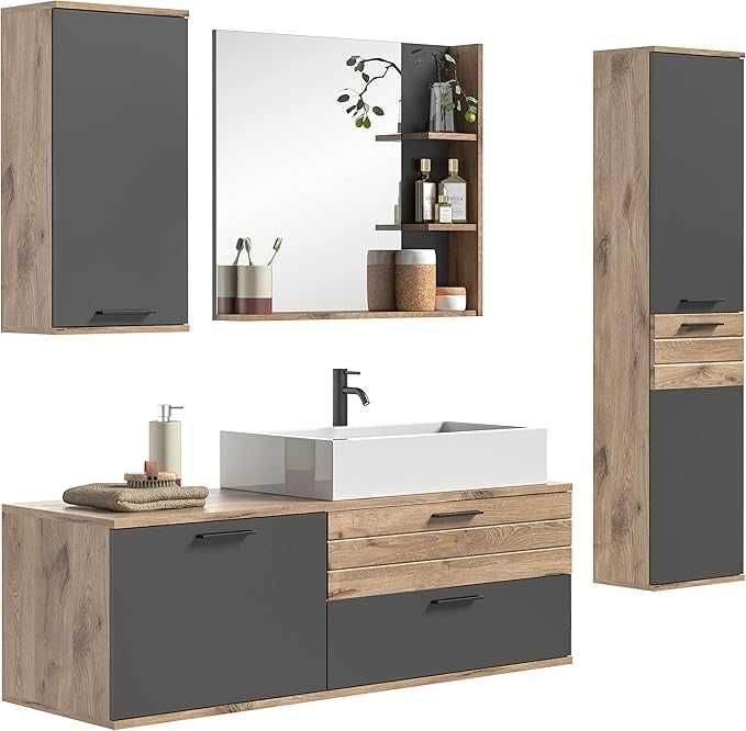 Lustro ścienne Mason Lustro łazienkowe z półką 79 x 73 x 14 cm NOWE