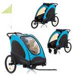 Guto Przyczepka rowerowa wózek jogger 3w1 Aluminium Premium 2 dzieci