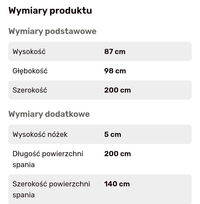 Sofa rozkladana do spania
