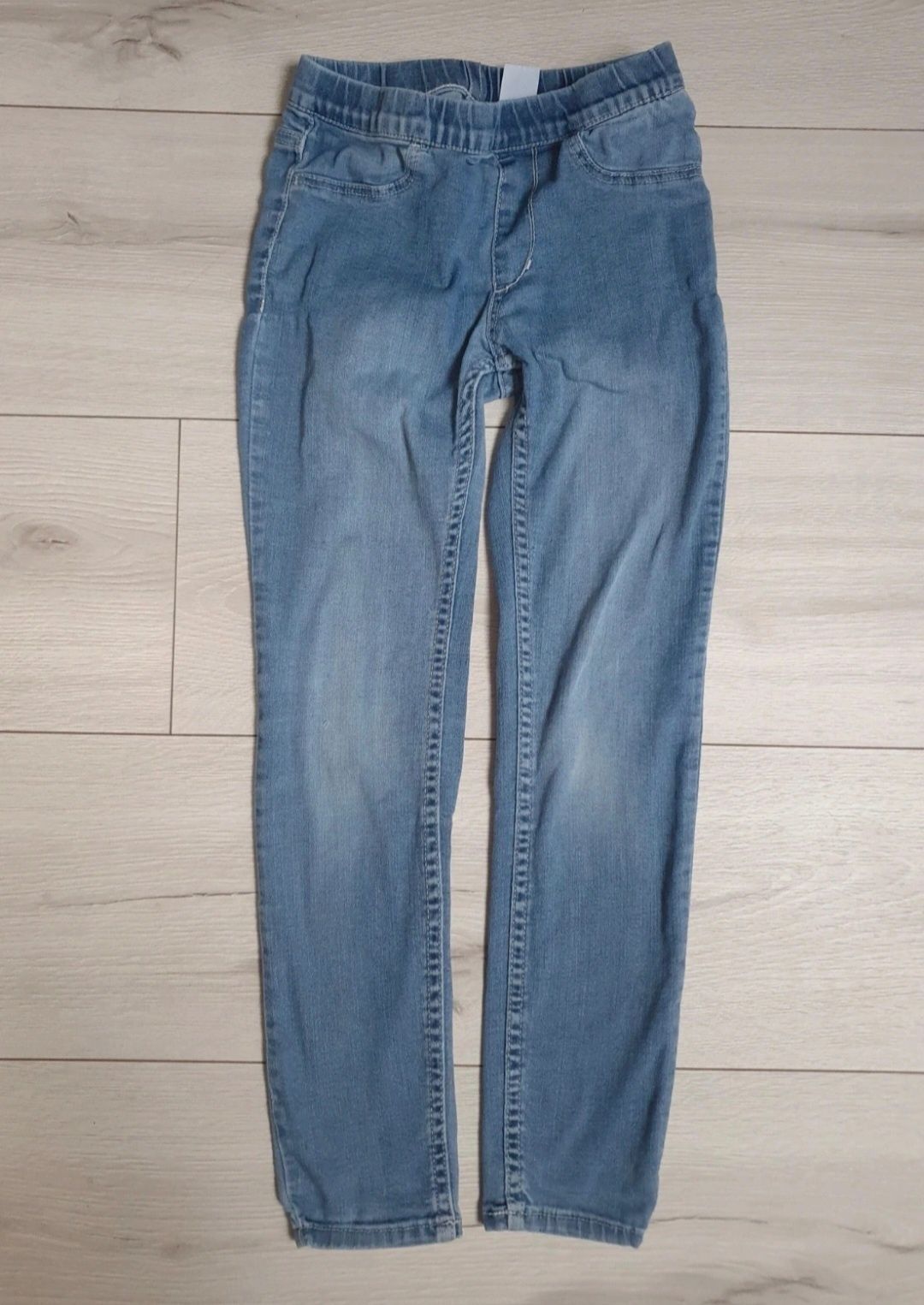 Jeansy spodnie H&M r 128 jegginsy